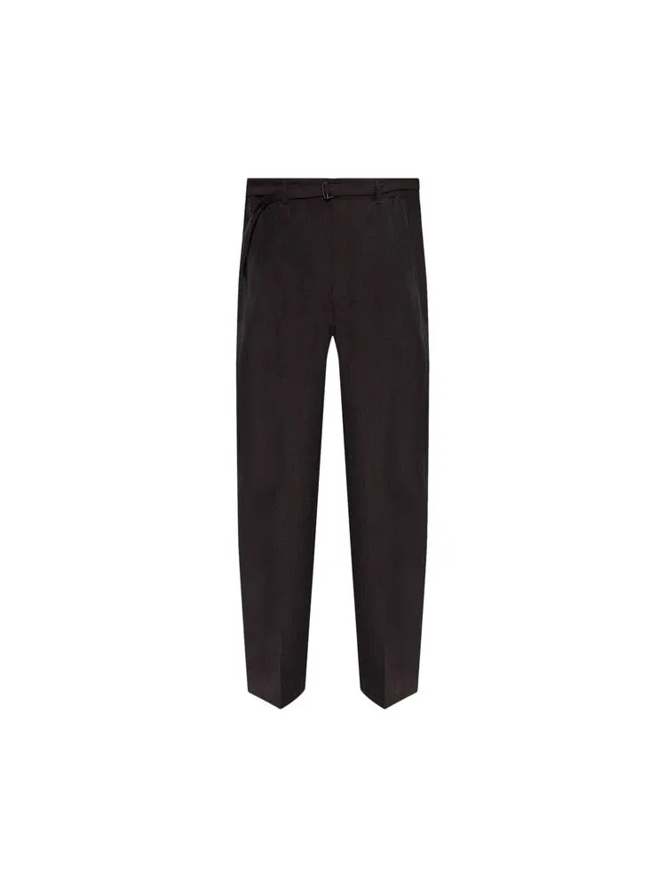 Брюки Lemaire Belted Tailored Pants, Dark Espresso Melange