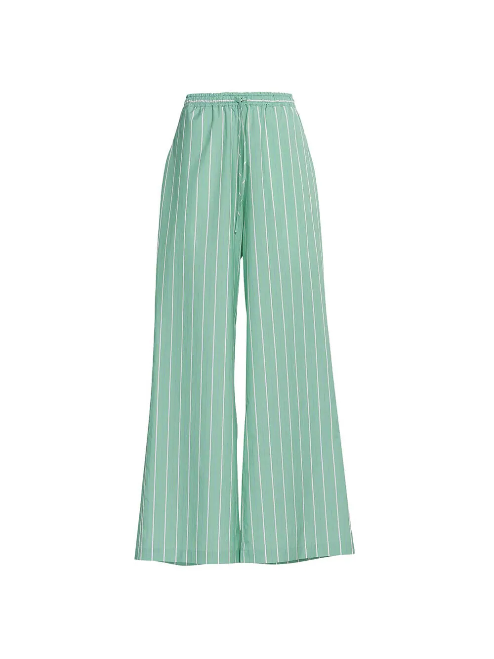 Брюки Marni Striped Drawstring — изображение 1 из 1, зеленый