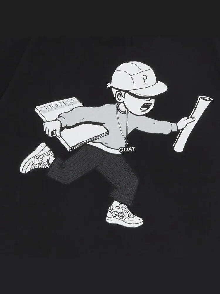 Футболка GOAT Exclusive Paperboy Classic T-Shirt in Black — изображение 3 из 3, черный