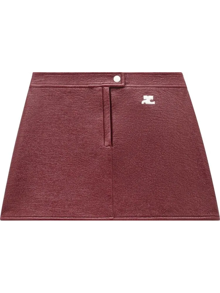 Юбка Courrèges Vinyl Mini Skirt 'Burgundy' — изображение 1 из 1, красный