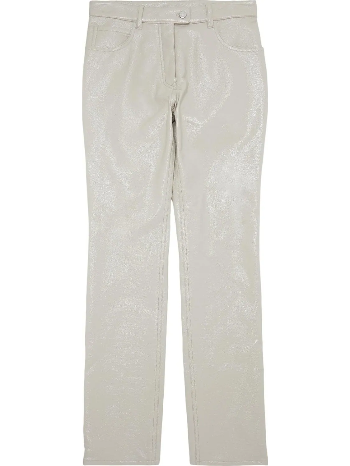 Брюки Courrèges 5-Pocket Vinyl Pants 'Mastic Grey' — изображение 1 из 3, серый