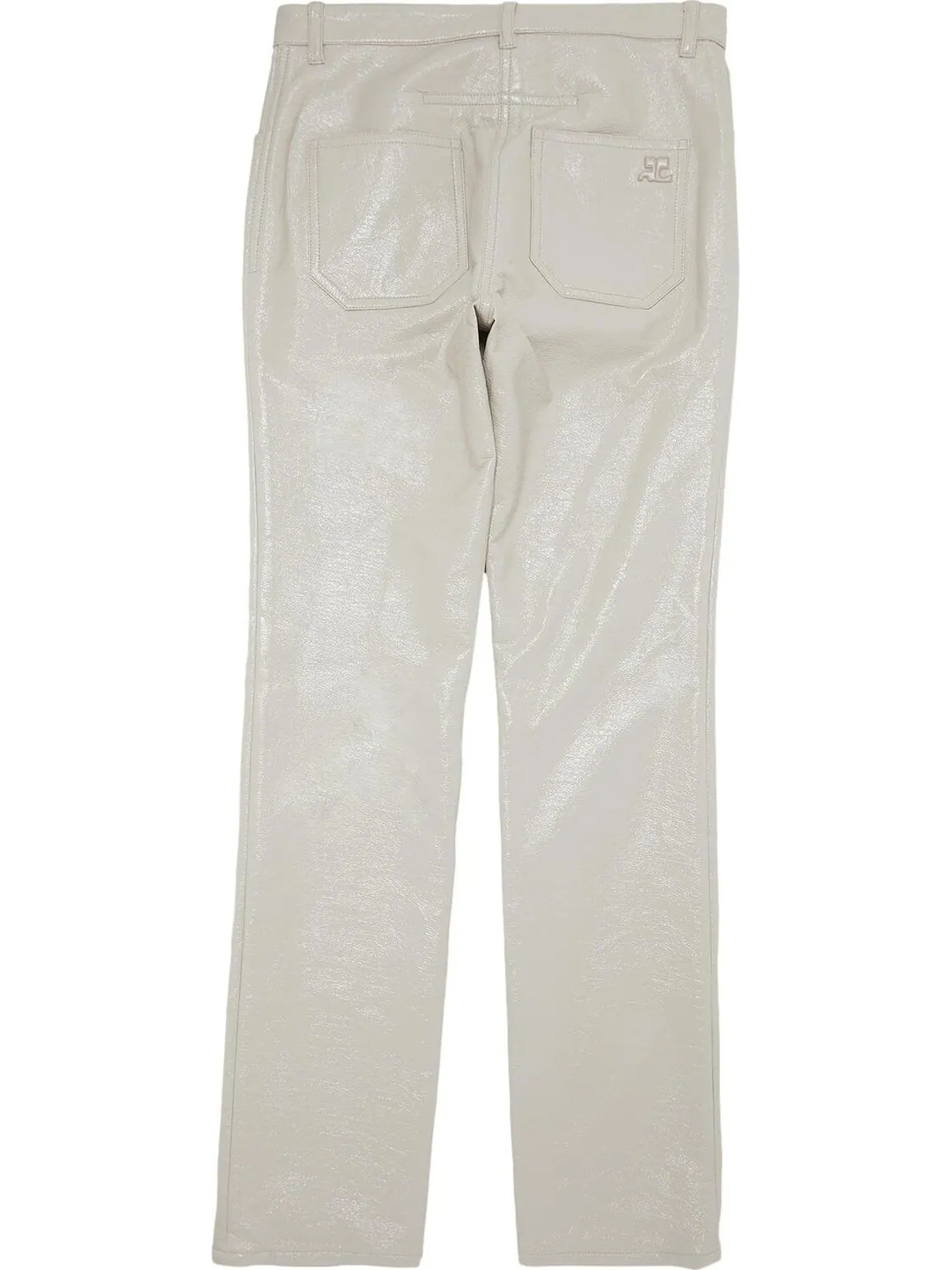 Брюки Courrèges 5-Pocket Vinyl Pants 'Mastic Grey' — изображение 2 из 3, серый