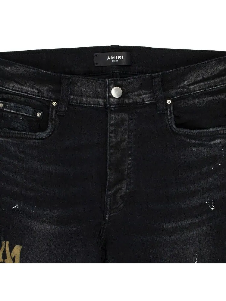 Джинсы Amiri Stencil Jeans — изображение 3 из 3, черный