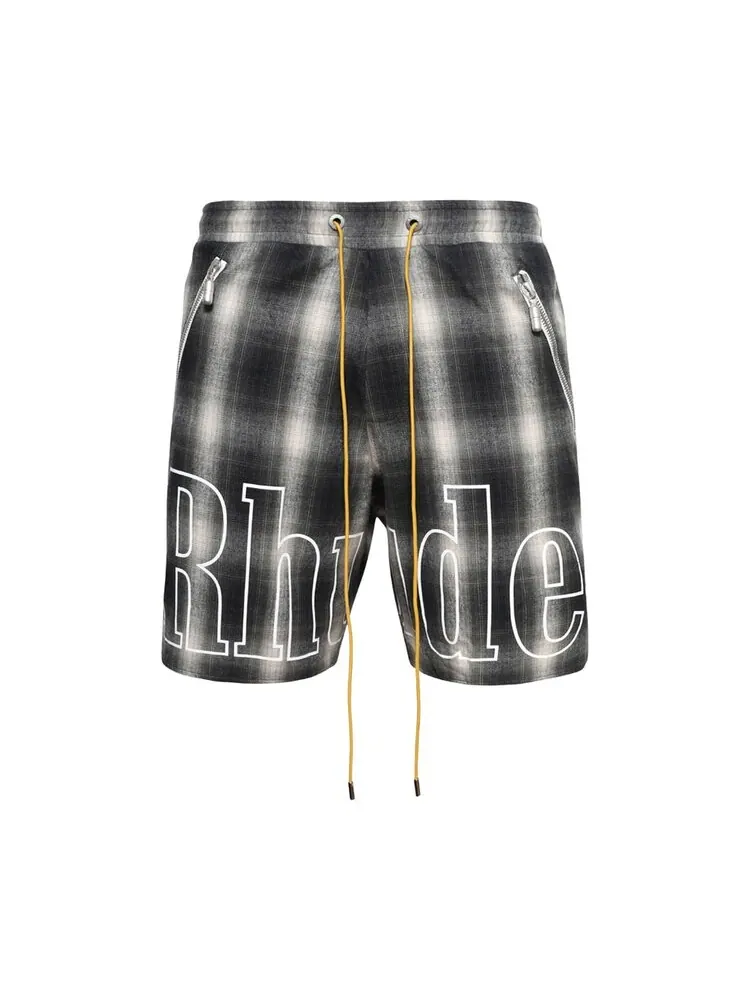 Шорты Rhude Plaid Logo Shorts
