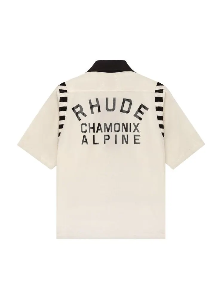 Рубашка Rhude Chamonix Alpine Shirt — изображение 2 из 2, белый/черный