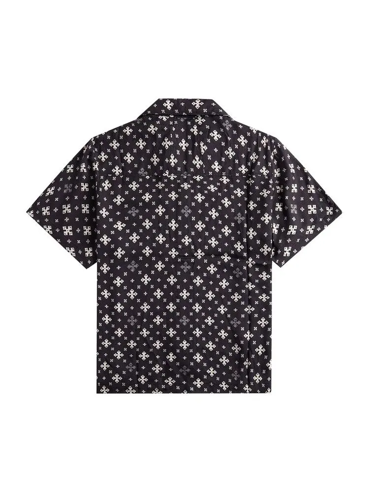 Рубашка Rhude Cross Bandana Rayon Shirt — изображение 2 из 2, черный/белый