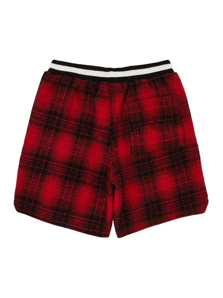 Шорты Rhude Flannel Collegiate Court Logo Short — изображение 2 из 3, красный/черный