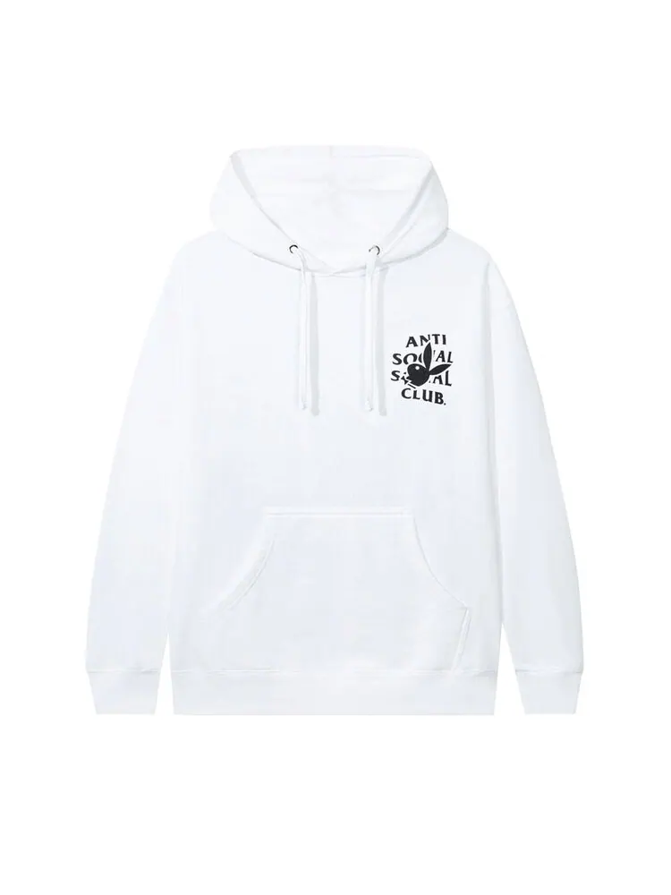 Худи Anti Social Social Club x Playboy Bunny Logo Hoodie White 'White' — изображение 1 из 2, белый