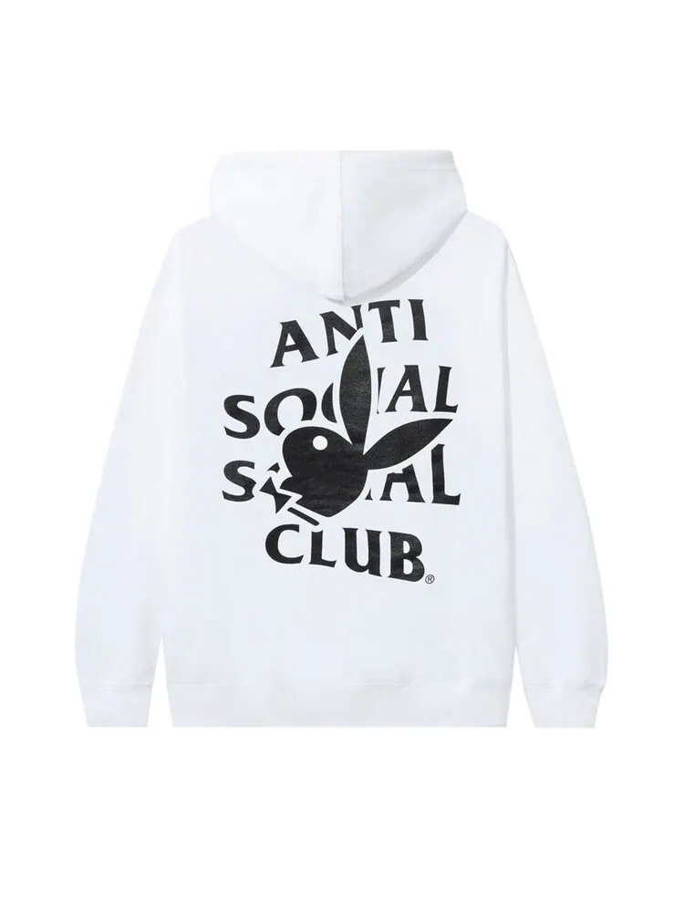 Худи Anti Social Social Club x Playboy Bunny Logo Hoodie White 'White' — изображение 2 из 2, белый