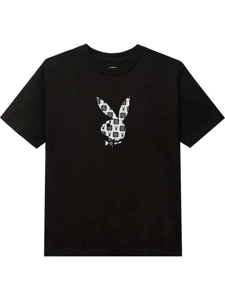 Футболка Anti Social Social Club x Playboy Checkered Tee 'Black' — изображение 1 из 2, черный