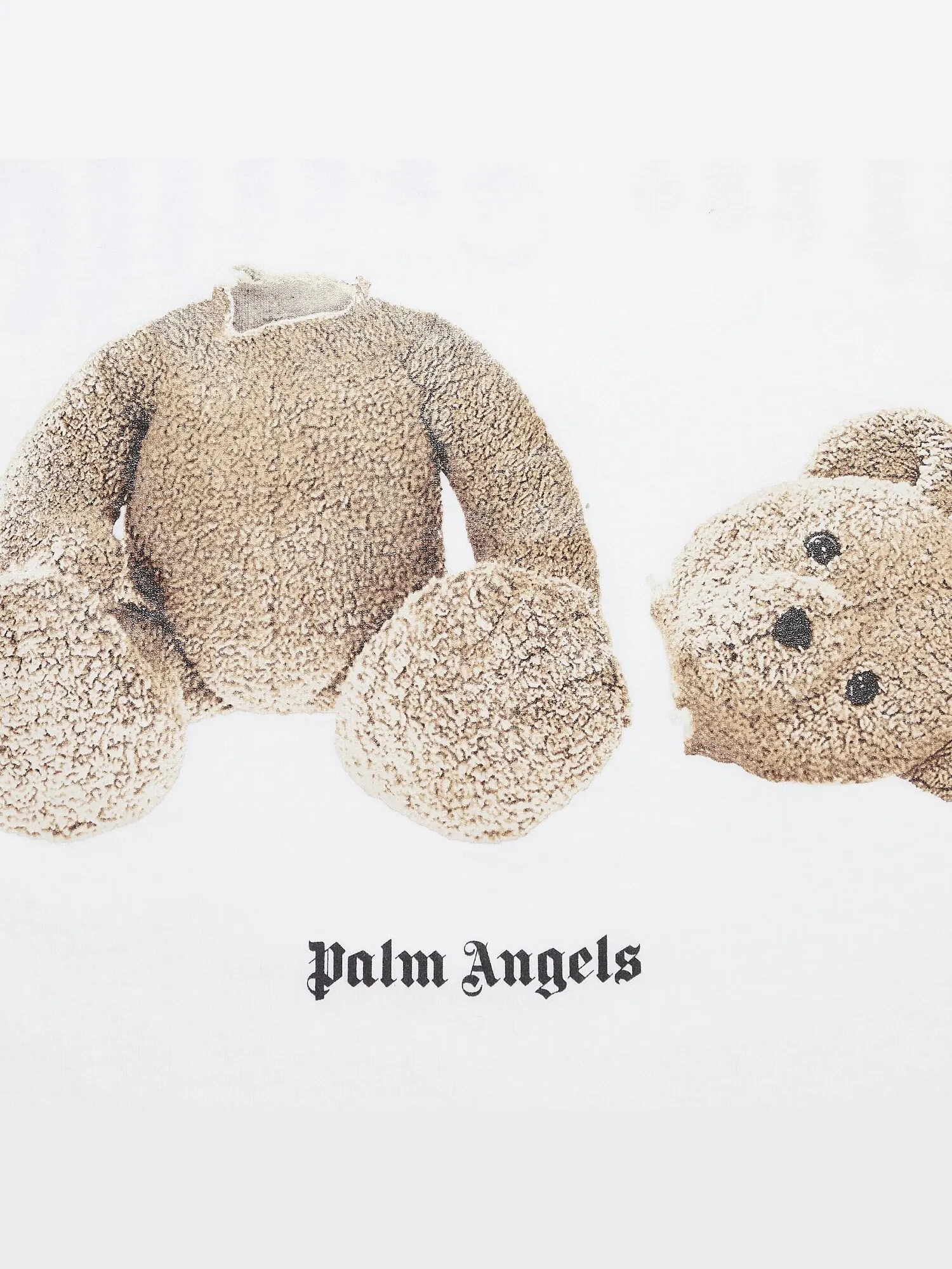 Классическая футболка Palm Angels Bear — изображение 3 из 3, белый/коричневый