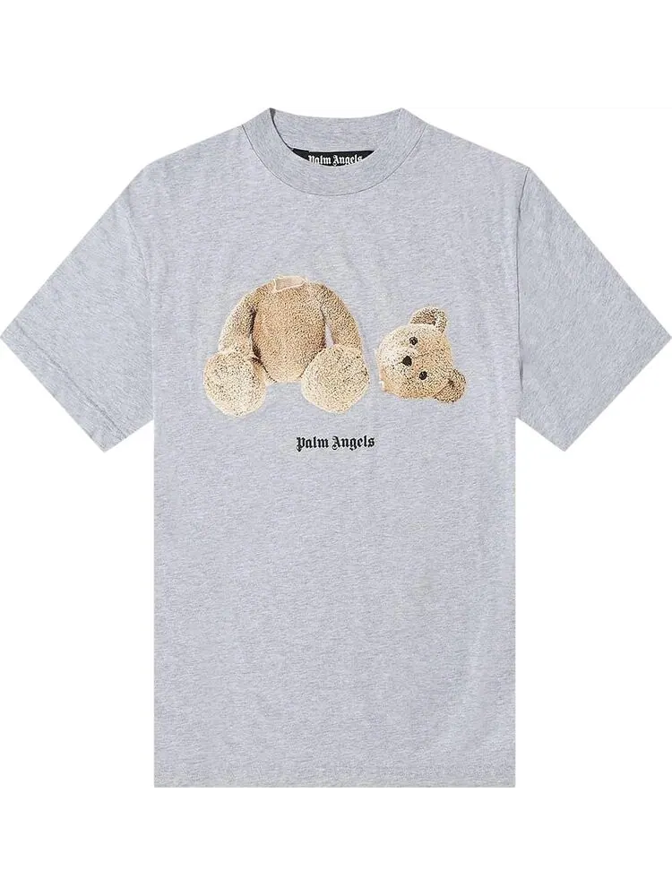 Футболка Palm Angels Pa Bear Classic Tee 'Melange Grey/Brown' — коричневый