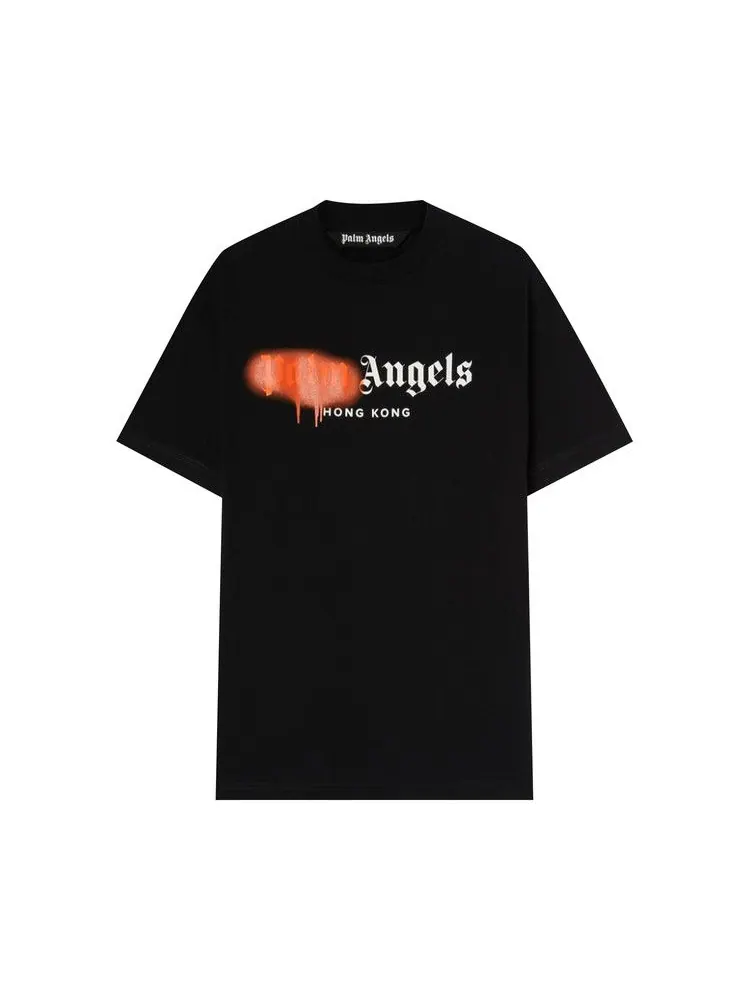 Футболка Palm Angels Hong Kong Sprayed T-Shirt — оранжевый