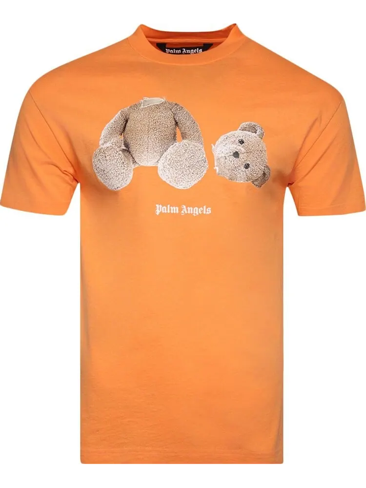 Футболка Palm Angels PA Bear Classic Tee 'Orange/Brown' — изображение 1 из 1, оранжевый