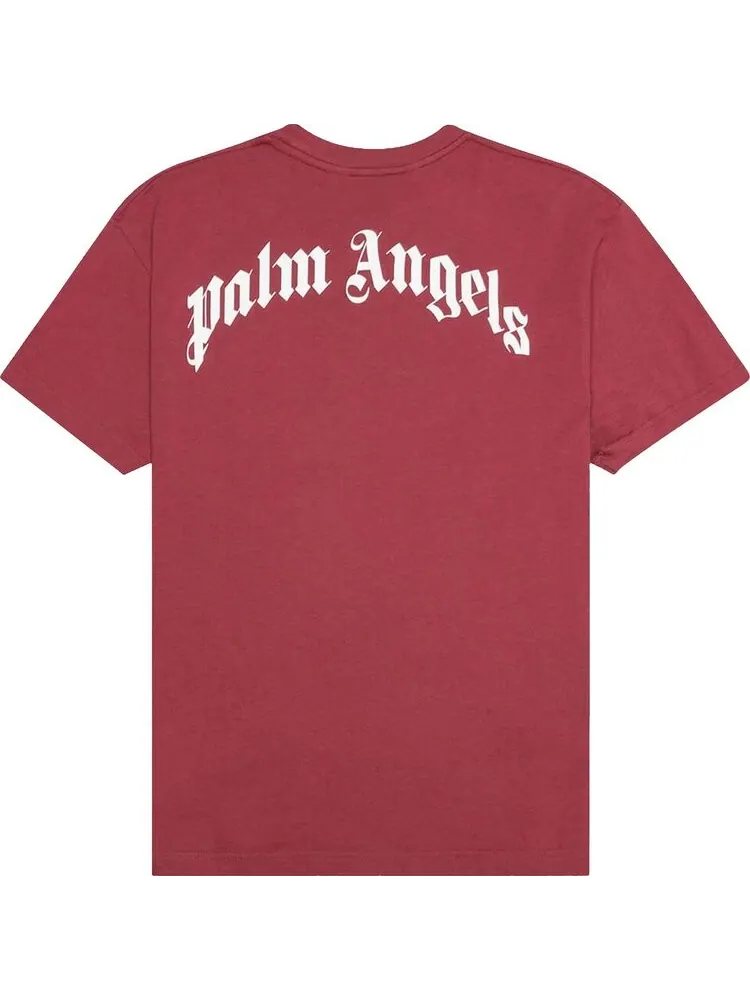 Футболка Palm Angels Bear Classic Tee 'Burgundy/Brown' — изображение 2 из 2, красный