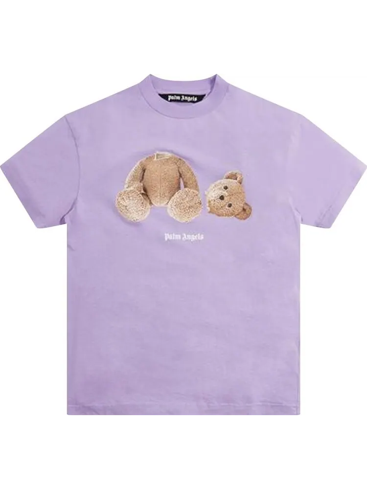 Футболка Palm Angels Bear Classic Tee 'Lilac/Brown' — изображение 1 из 2, фиолетовый