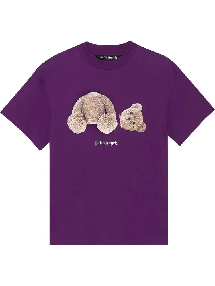 Футболка Palm Angels Bear Classic Tee 'Purple/Brown' — изображение 1 из 2, фиолетовый