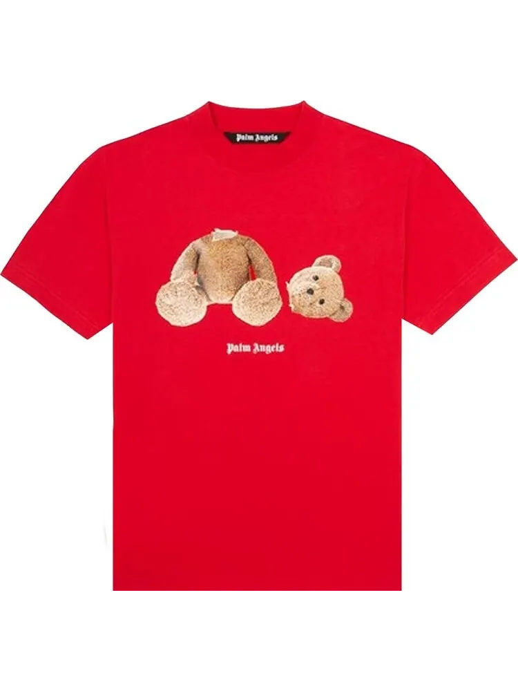 Футболка Palm Angels Bear Tee 'Red/Brown' — изображение 1 из 2, красный