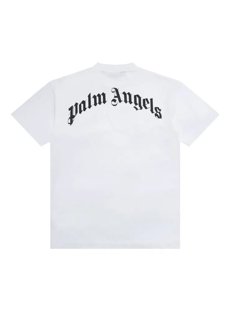 Футболка Palm Angels Croco Short-Sleeve Tee 'White/Green' — изображение 2 из 3, белый