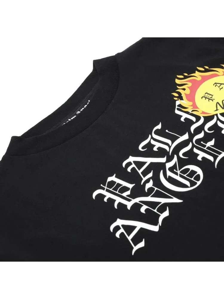Футболка Palm Angels Burning Head Logo Short-Sleeve Tee 'Black/Yellow' — изображение 3 из 3, черный