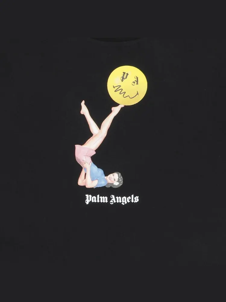 Футболка Palm Angels Juggler Pin Up Tee 'Black/Pink' — изображение 3 из 3, черный