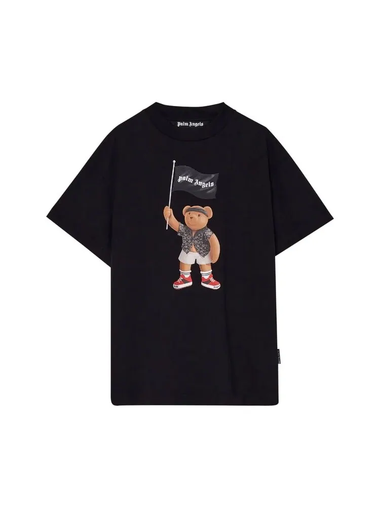 Футболка Palm Angels Pirate Teddy Bear Tee 'Black/White' — изображение 1 из 2, белый