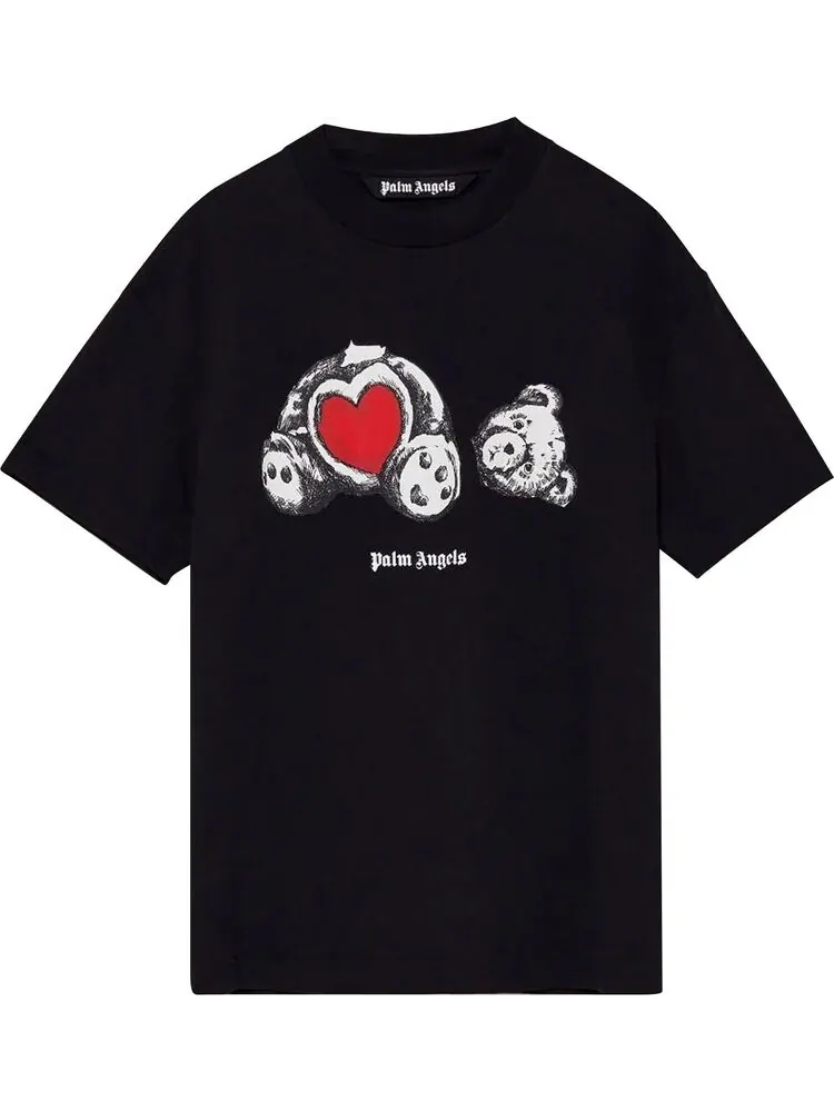 Футболка Palm Angels Bear In Love Classic Tee 'Black/White' — изображение 1 из 2, черный