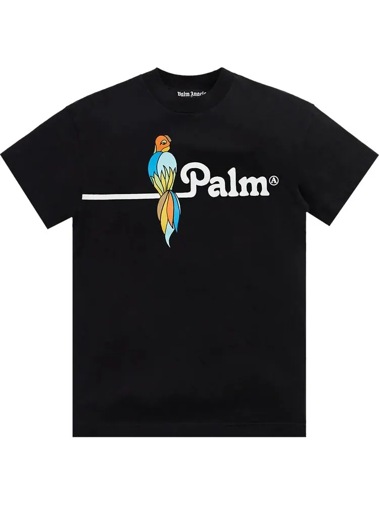Футболка Palm Angels Parrot Classic Tee 'Black/White' — изображение 1 из 1, черный