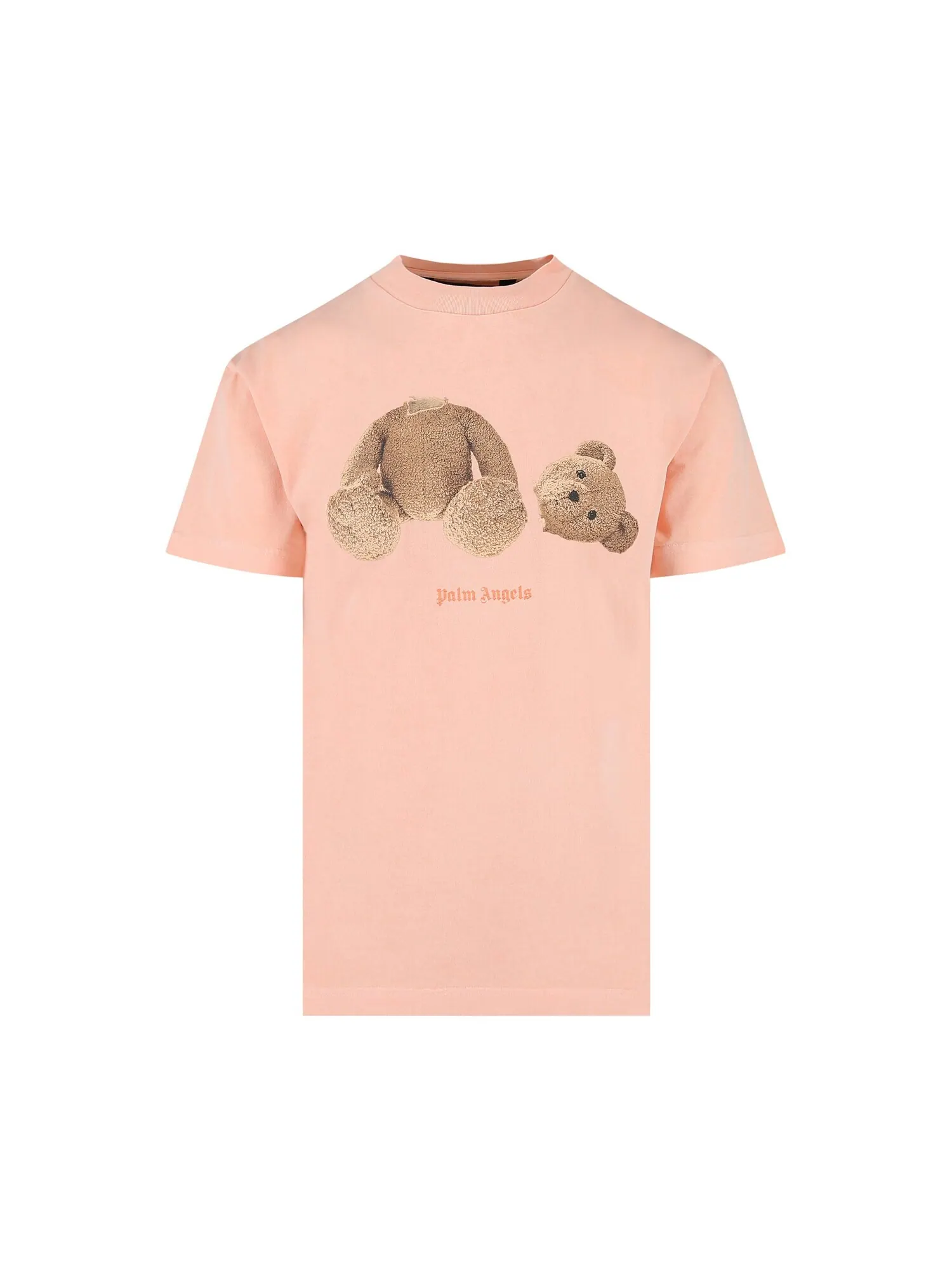 Классическая футболка Palm Angels Bear Salmon Fluorescent — изображение 1 из 3, серебристый