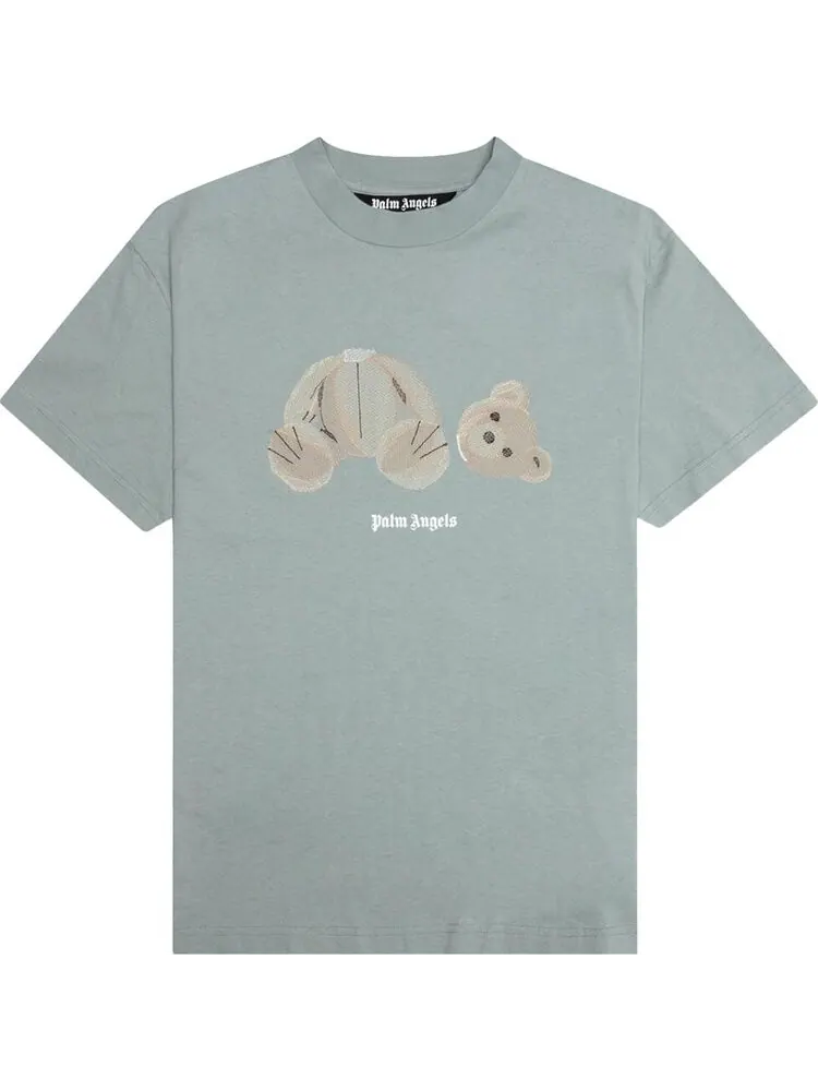 Футболка Palm Angels Bear Classic Tee 'Grey/Brown' — изображение 1 из 2, серый