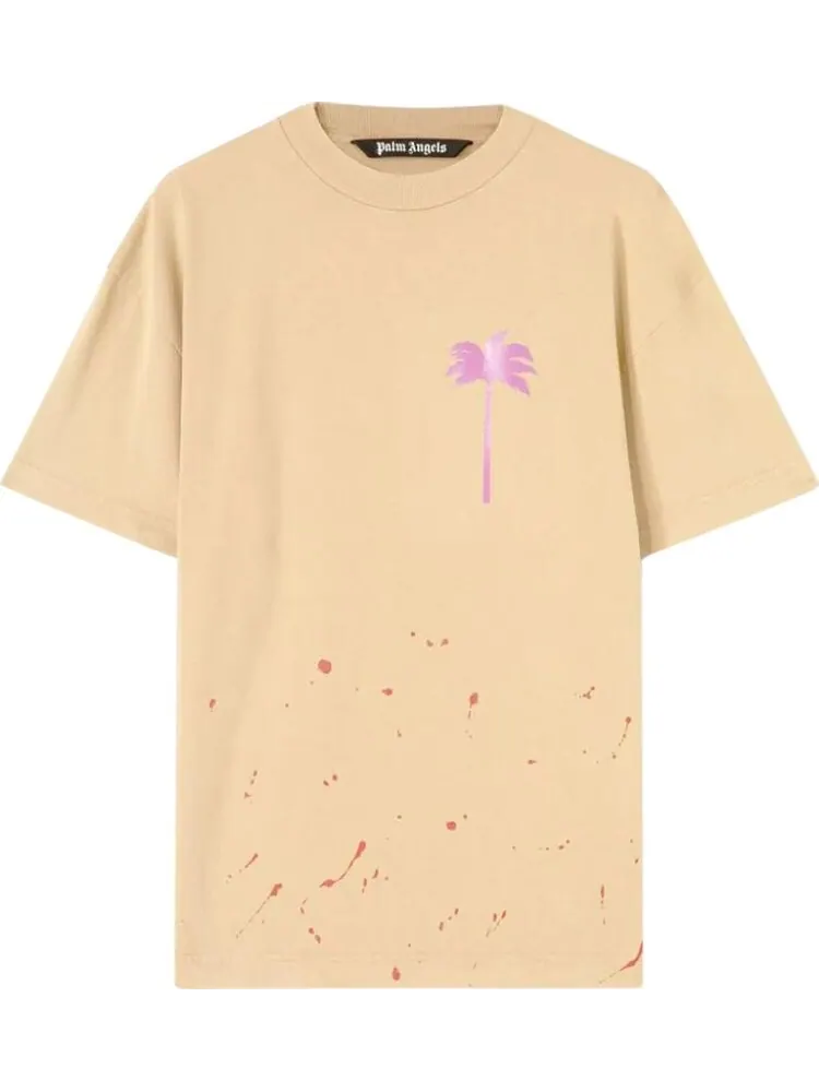 Футболка Palm Angels PxP Painted Classic T-Shirt 'Camel' — изображение 1 из 1, загар