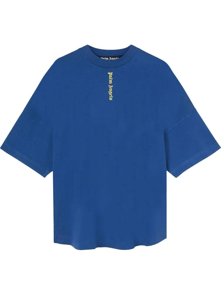 Футболка Palm Angels NS Logo Over Tee 'Blue/White' — изображение 1 из 1, синий