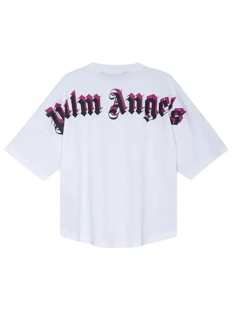 Футболка с двойным логотипом Palm Angels — изображение 2 из 3, белый