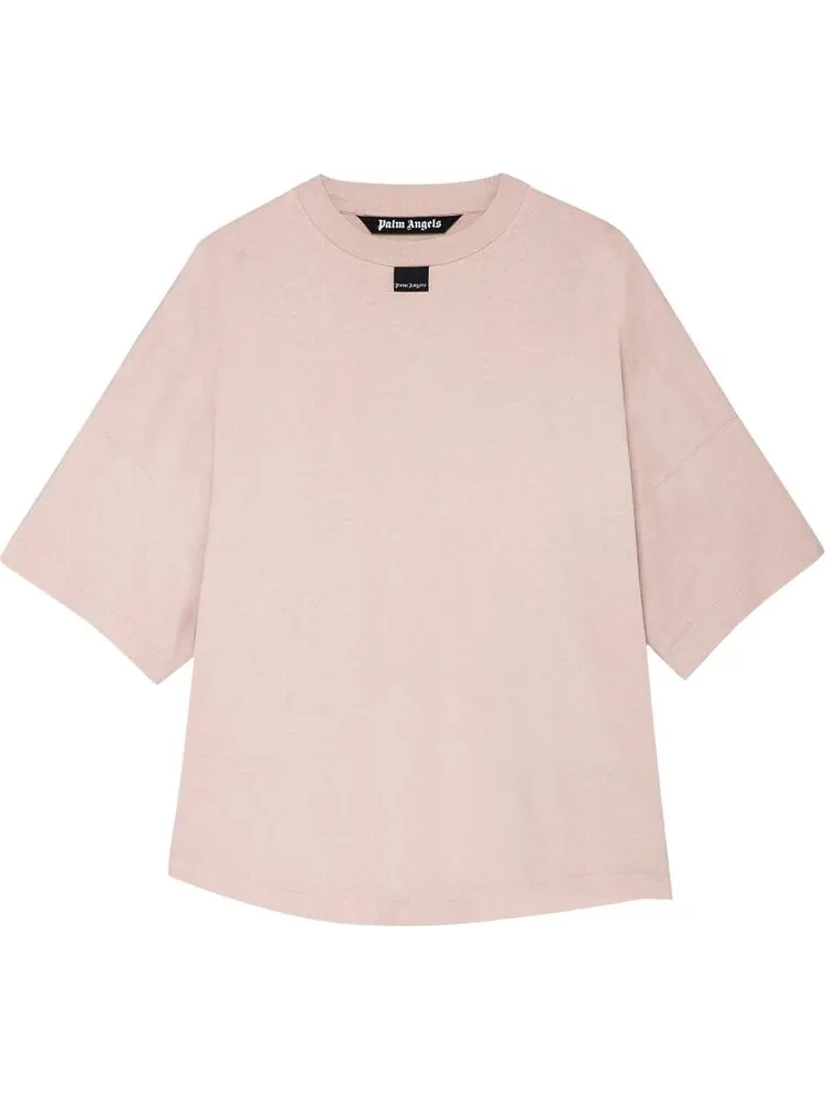 Футболка Palm Angels Blurred Logo Over Tee 'Mauve/White' — изображение 1 из 2, фиолетовый