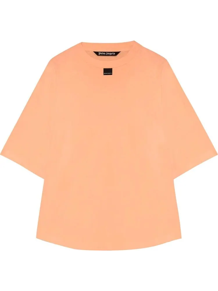 Футболка Palm Angels Blurred Logo Over Tee 'Orange' — изображение 1 из 2, оранжевый