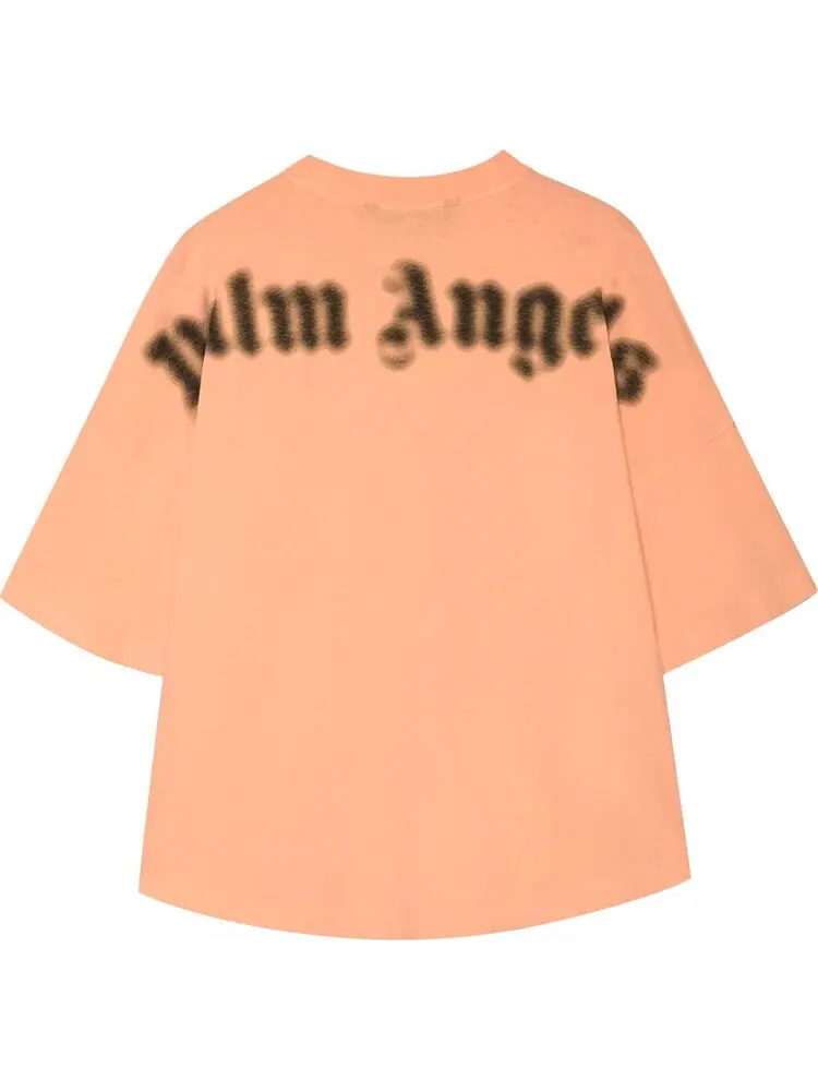 Футболка Palm Angels Blurred Logo Over Tee 'Orange' — изображение 2 из 2, оранжевый