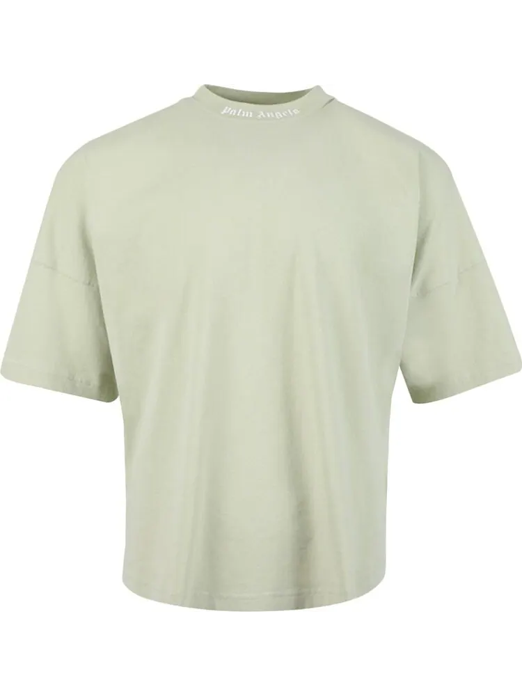 Футболка Palm Angels Classic Logo Over Tee 'Mint/White' — изображение 1 из 1, зеленый