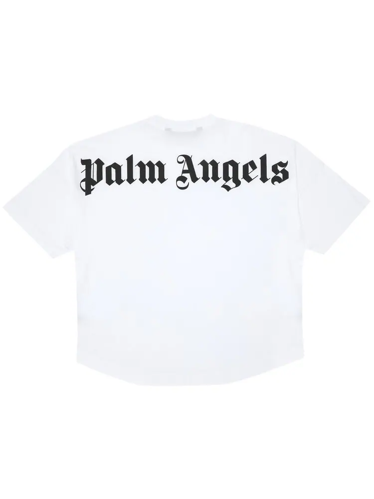 Футболка Palm Angels Classic Logo Over Tee 'White/Black' — изображение 2 из 3, белый