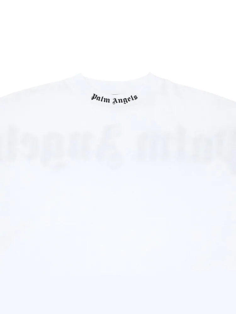 Футболка Palm Angels Classic Logo Over Tee 'White/Black' — изображение 3 из 3, белый