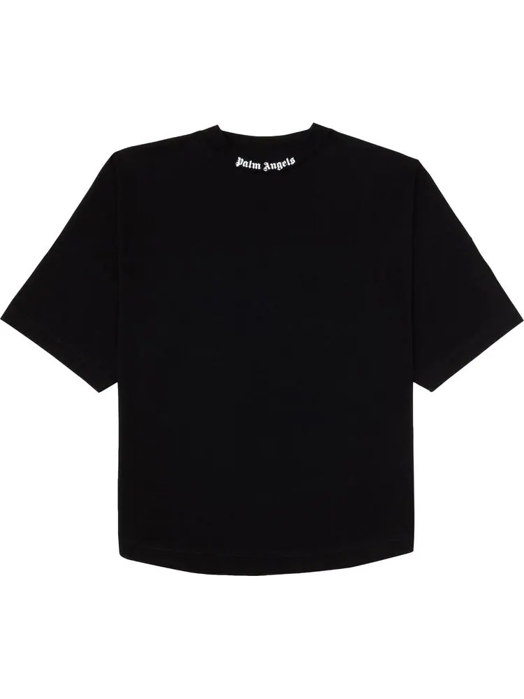 Футболка Palm Angels Classic Logo Over Tee 'Black/White' — изображение 1 из 2, черный