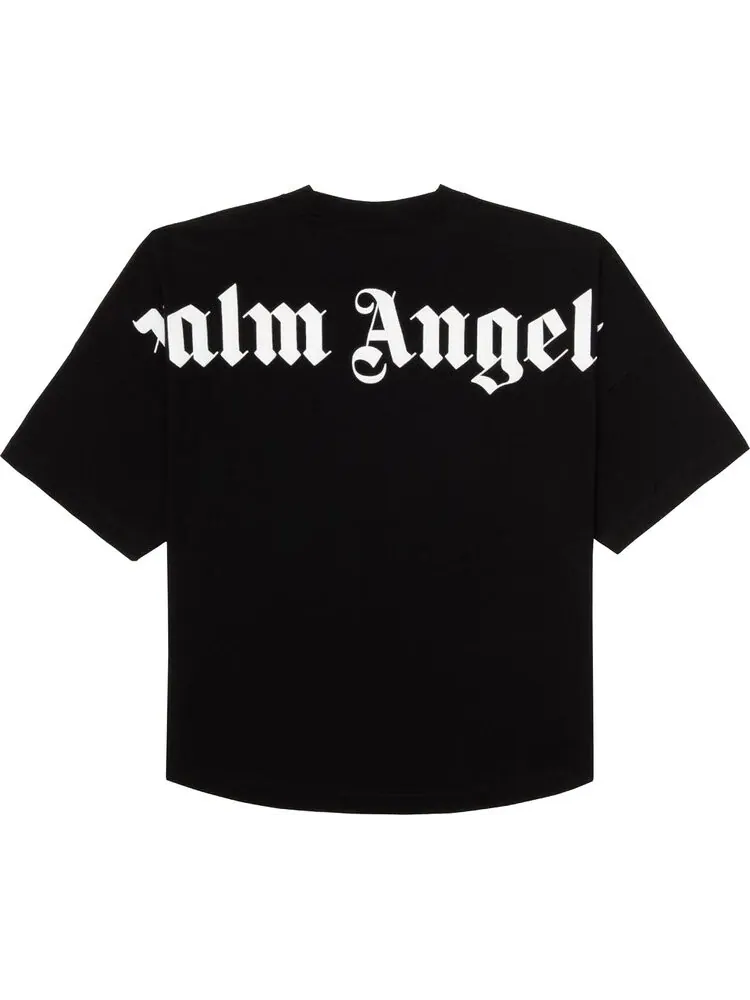 Футболка Palm Angels Classic Logo Over Tee 'Black/White' — изображение 2 из 2, черный