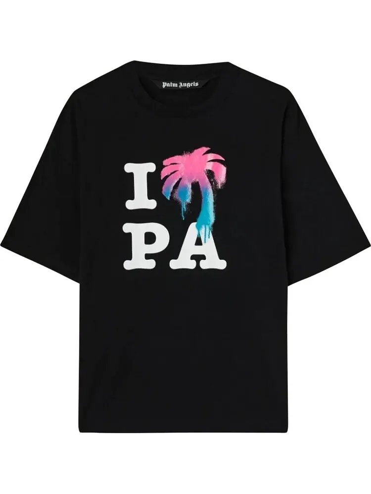 Футболка Palm Angels I Love PA Classic T-Shirt 'Black' — изображение 1 из 1, черный