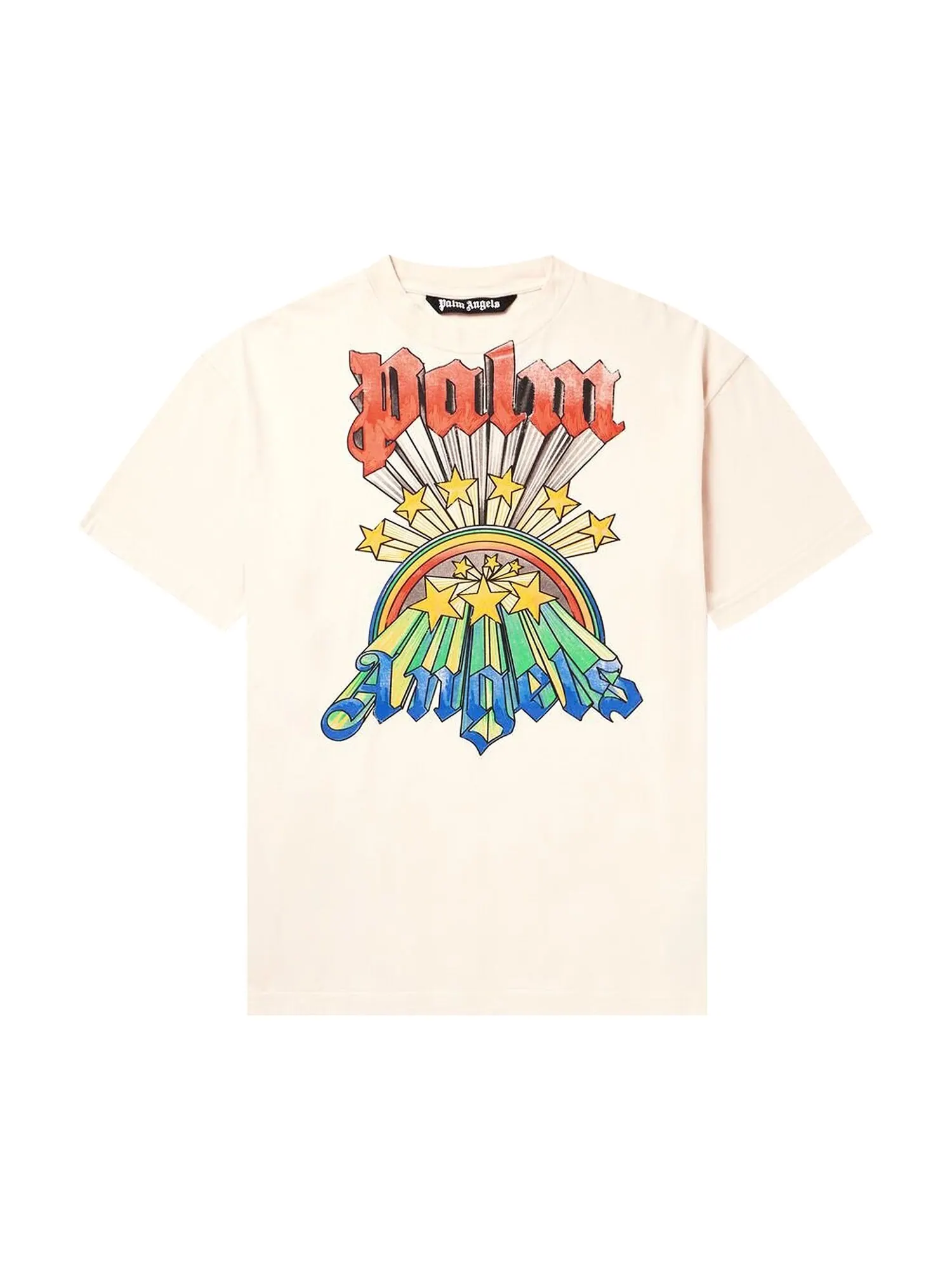 Футболка Palm Angels Rainbow — изображение 1 из 1, белый/разноцветный