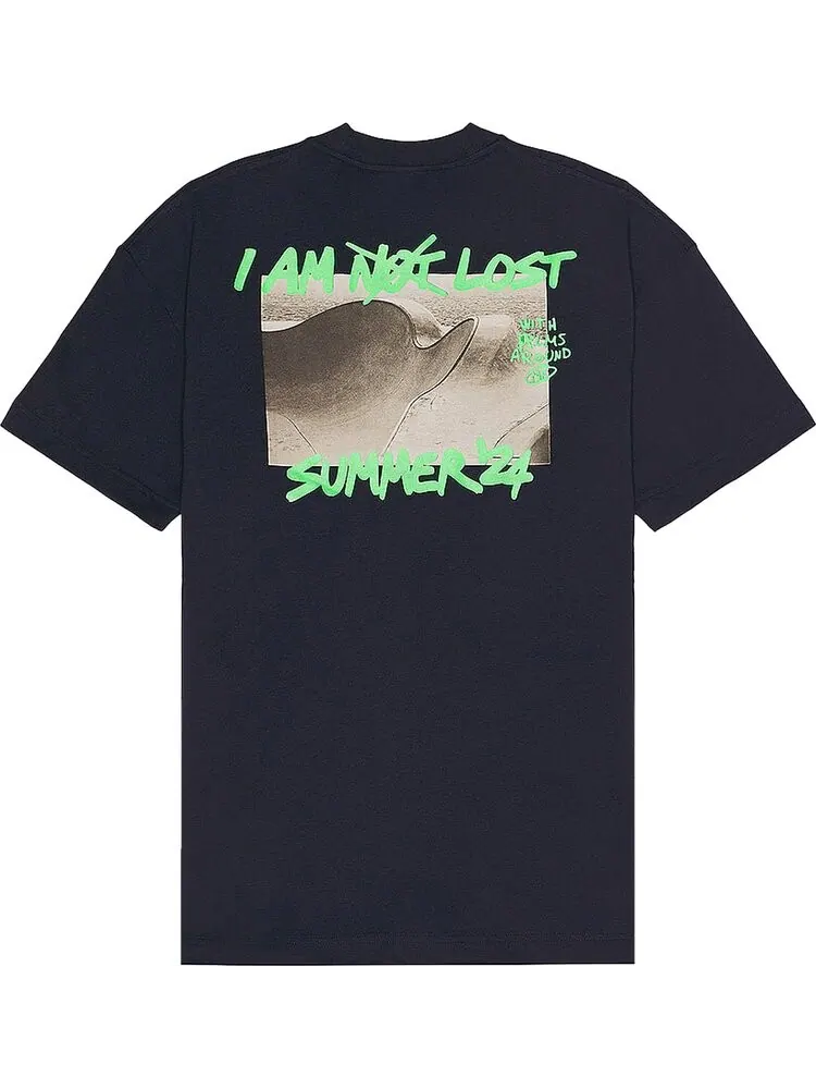 Футболка Palm Angels I Am Lost 'Navy Blue' — изображение 2 из 2, синий