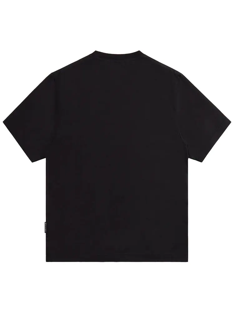 Футболка Palm Angels Monogram Regular Tee 'Black/Off White' — изображение 2 из 2, черный/белый