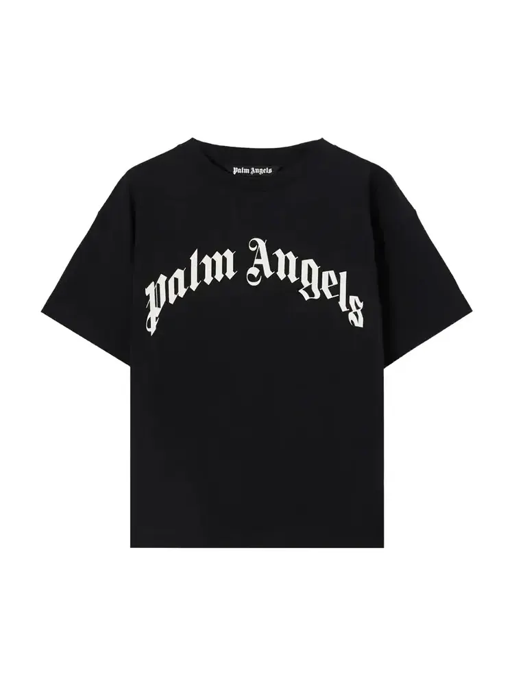 Футболка с изогнутым логотипом Palm Angels — изображение 1 из 1, черный