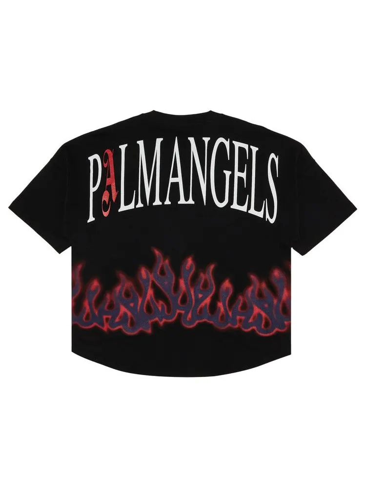 Футболка Palm Angels Flames Over Tee — изображение 2 из 3, черный/мульти