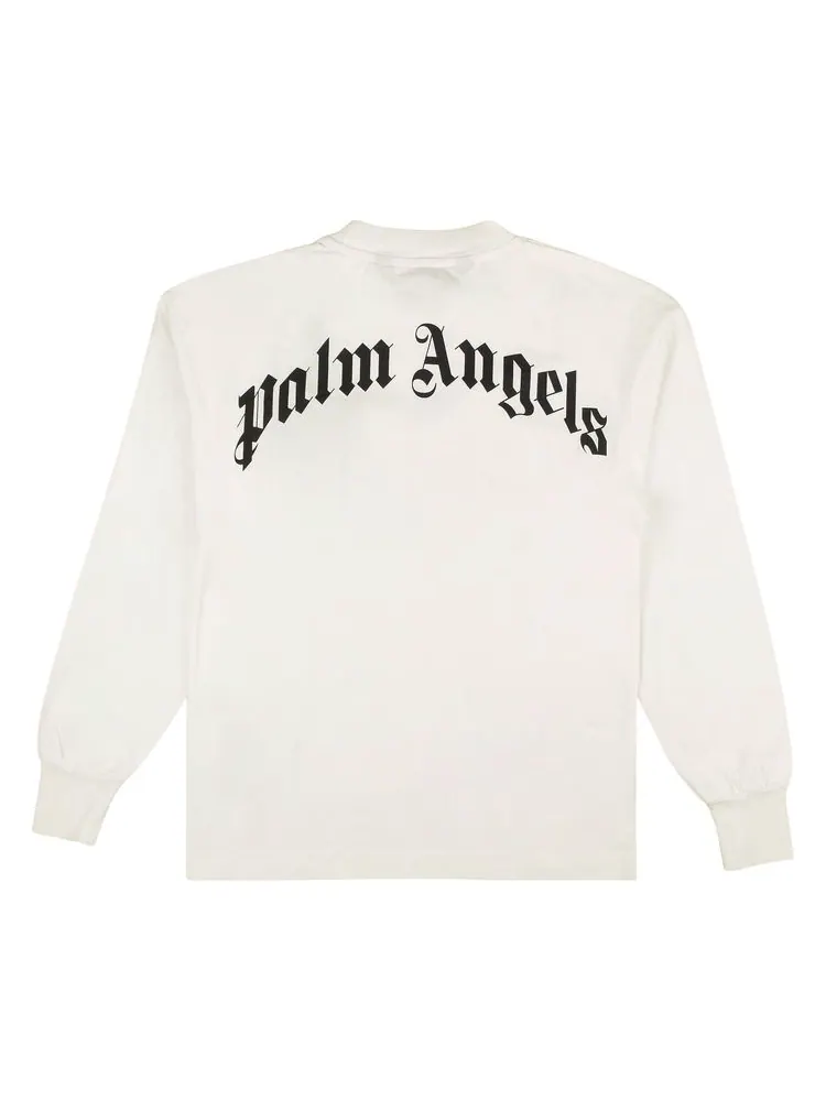 Футболка Palm Angels Croco Long-Sleeve Tee 'White' — изображение 2 из 2, белый