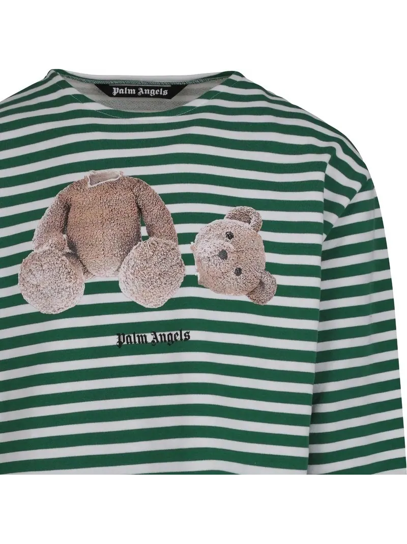 Свитшот Palm Angels Bear Stripes Breton — изображение 3 из 3, зеленый