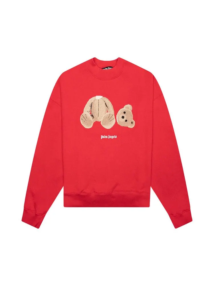 Свитер Palm Angels Bear Crew — изображение 1 из 2, красный/коричневый